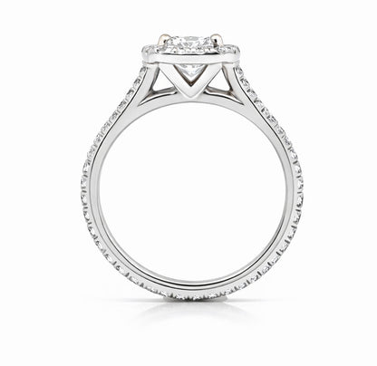 Princess Cut Cathedral Halo Engagement Ring, ER1446