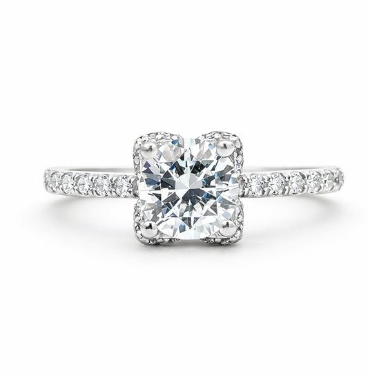 Petal Round Cut Engagement Ring, ER1455