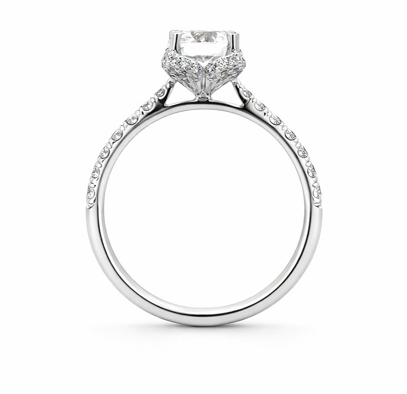 Petal Round Cut Engagement Ring, ER1455