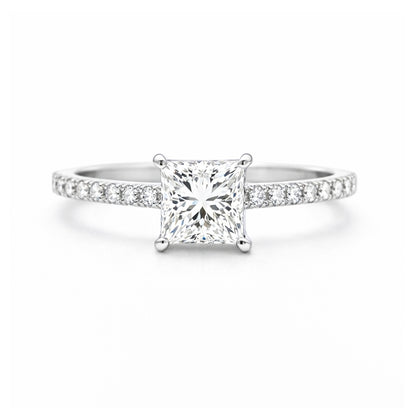 Four Prong Cathedral Hedden Halo Engagement Ring, ER1463