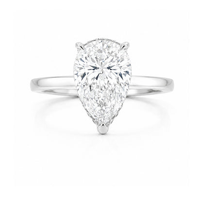 4.04CT Pear Shape Cathedral Engagement Ring, ER1472W