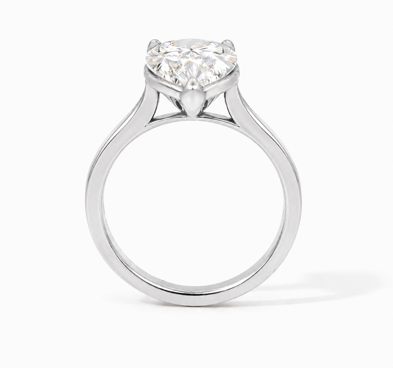 4.04CT Pear Shape Cathedral Engagement Ring, ER1472W