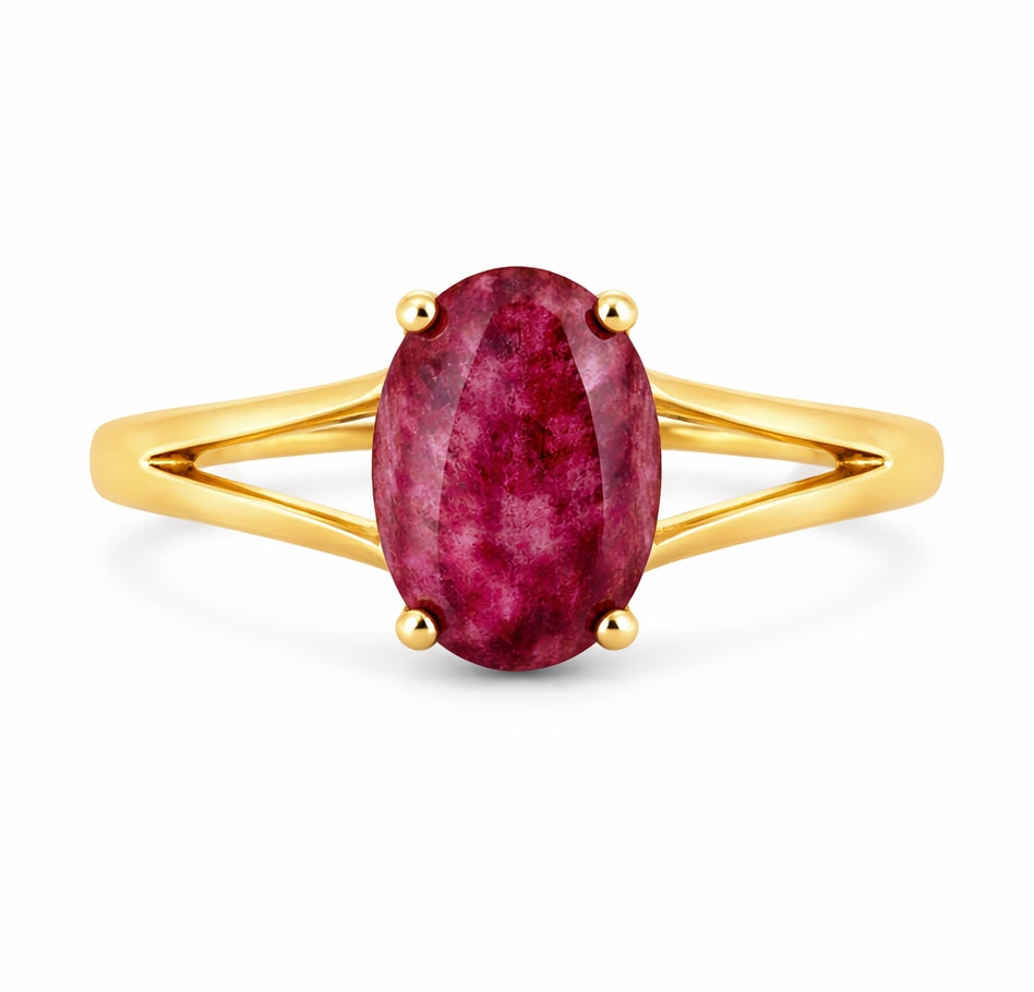 Oval Cut Ruby Solitaire Engagement Ring, ER1498