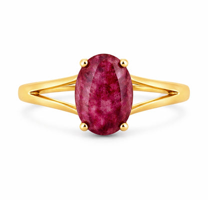 Oval Cut Ruby Solitaire Engagement Ring, ER1498