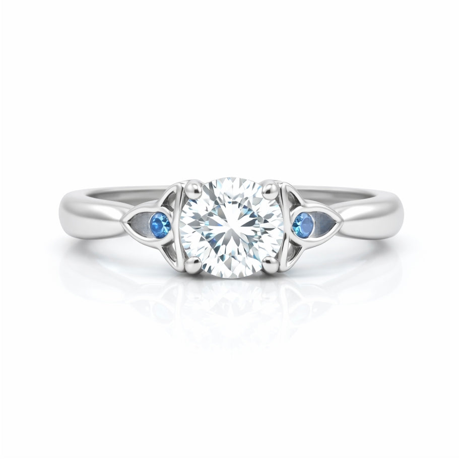 Four Prong Modern Engagement Ring, ER1516