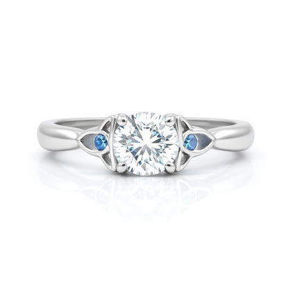 Four Prong Modern Engagement Ring, ER1516