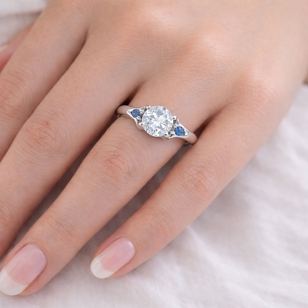 Four Prong Modern Engagement Ring, ER1516
