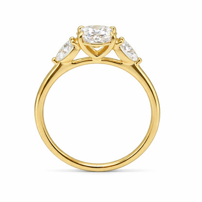 Three-Stone Pear and Oval Cut Engagement Ring, ER1519Y