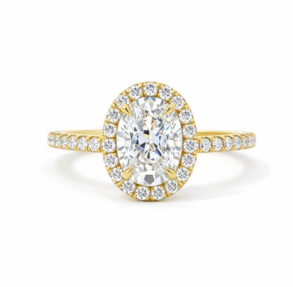 Oval Cut Halo Engagement Ring, ER1521