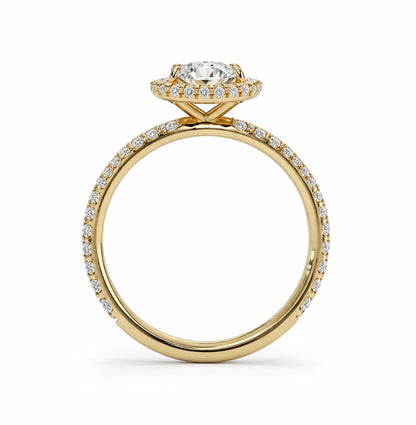 Oval Cut Halo Engagement Ring, ER1521