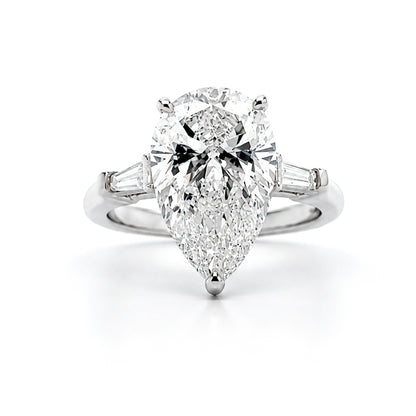 Platinum 5.00CT Three-Stone Engagement Ring, ER1525