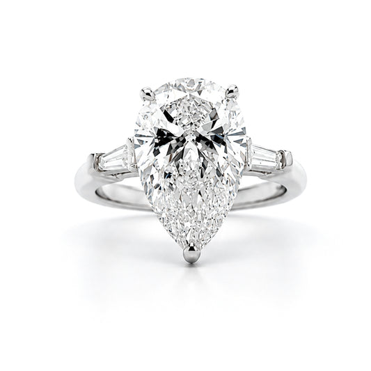 Platinum 5.00CT Three-Stone Engagement Ring, ER1525