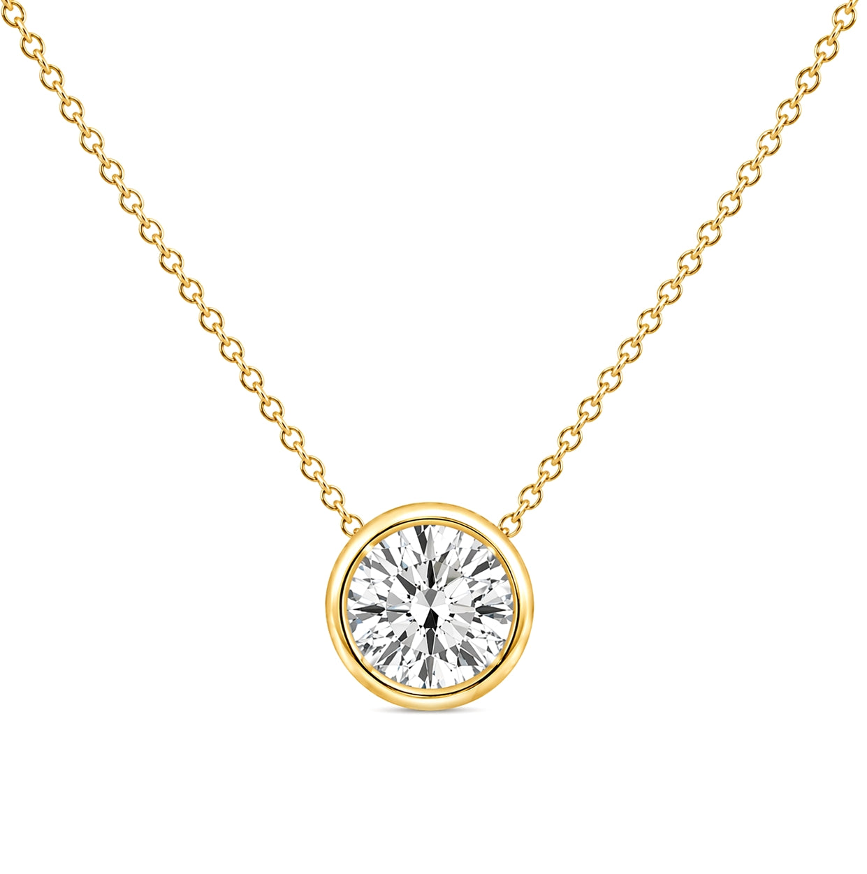 14k Yellow Gold Solitaire Diamond 0.35ct Pendant-PEN16083