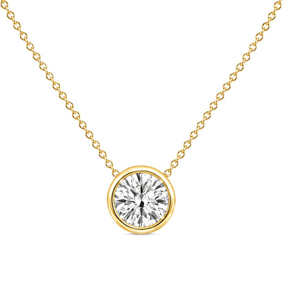 14k Yellow Gold Solitaire Diamond 0.35ct Pendant-PEN16083
