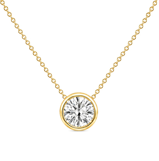 14k Yellow Gold Solitaire Diamond 0.35ct Pendant-PEN16083