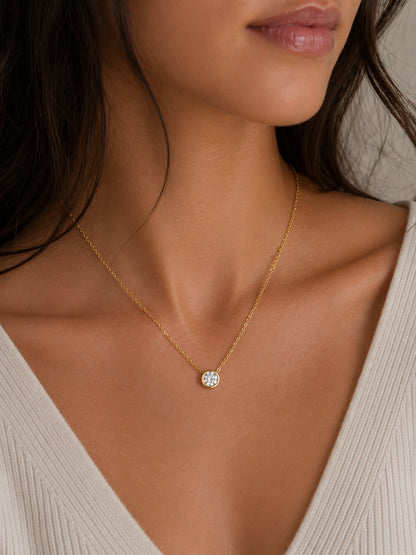 14k Yellow Gold Solitaire Diamond 0.35ct Pendant-PEN16083