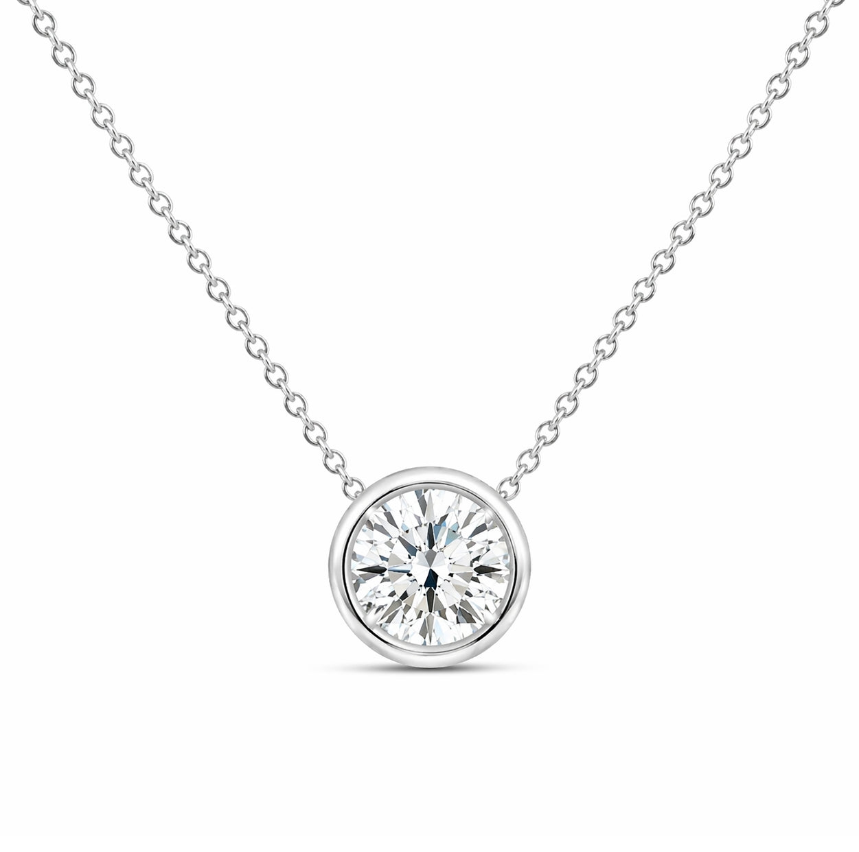 14k White Gold Solitaire Diamond Pendant 0.25ct-PEN16344