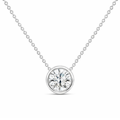 14k White Gold Solitaire Diamond Pendant 0.25ct-PEN16344