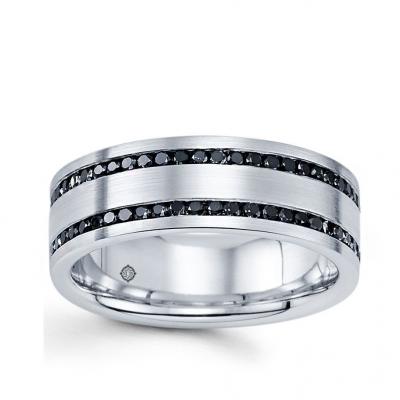 1.30 Carat 14k White Gold Wedding Band - BAND2385