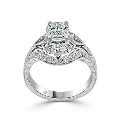 2.16 Carat 14k White Gold LAKISHA DIAMOND ENGAGEMENT RING - R10728