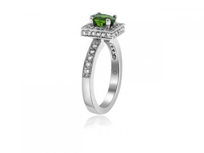 2.0 Carat 14k White Gold Emerald And Diamond Ring - R10257