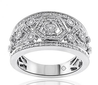 .75 Carat 14k White Gold Diamond Cocktail Ring - BAND1110