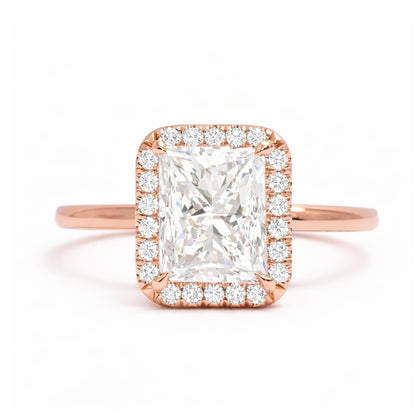 Radiant Cut Modern-Halo Engagement Ring, SO1175