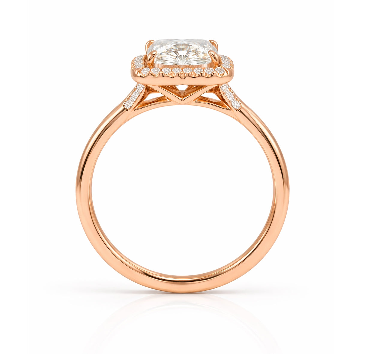 Radiant Cut Modern-Halo Engagement Ring, SO1175