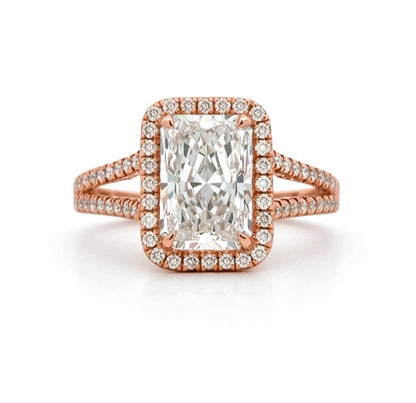 Radiant Cut Vintage Halo Engagement Ring, SO1366