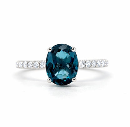 Oval Cut Green Shapira Engagement Ring, SO1414