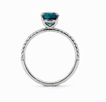 Oval Cut Green Shapira Engagement Ring, SO1414