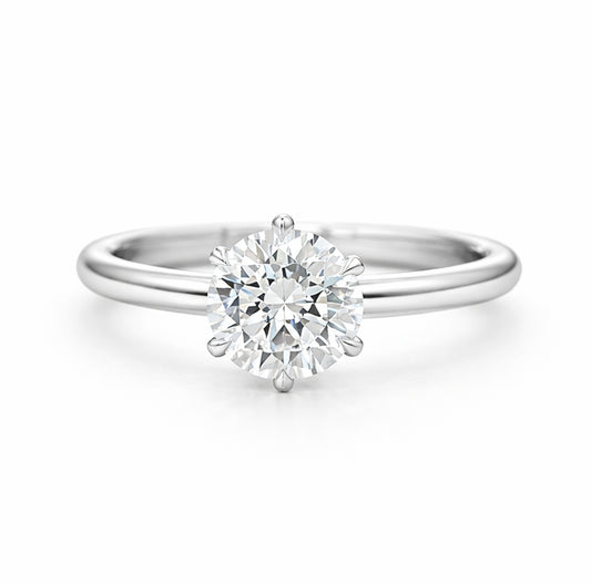 Six-Prong Classic Solitaire Engagement Ring, SOL1043