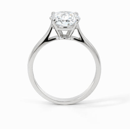 Cathedral Solitaire Engagement Ring, 2mm Band. SOL1054