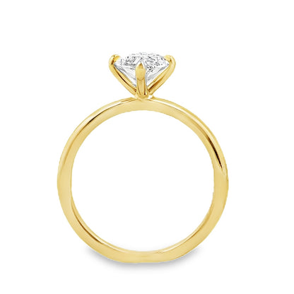 18K Yellow Gold Engagement Ring With Marquise Cut Center Stone -SOL1251