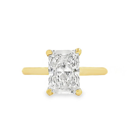 14K Yellow Gold Engagement Ring With Radiant Cut Center Stone -SOL1315