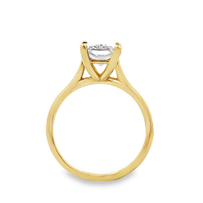 14K Yellow Gold Engagement Ring With Radiant Cut Center Stone -SOL1315