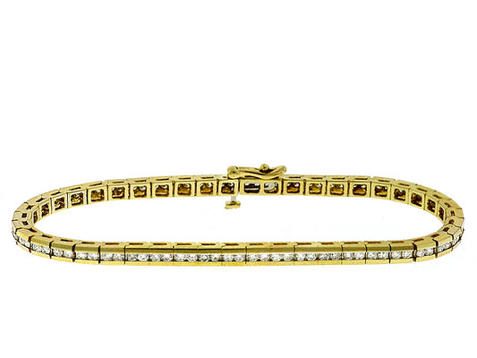 2.0 Carat 14k Yellow Gold Diamond Bracelet - B01174