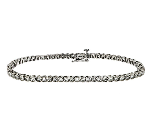 3.08 Carat 14k White Gold Diamond Bracelet - B01189