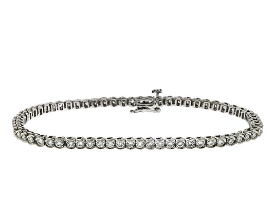 3.08 Carat 14k White Gold Diamond Bracelet - B01189