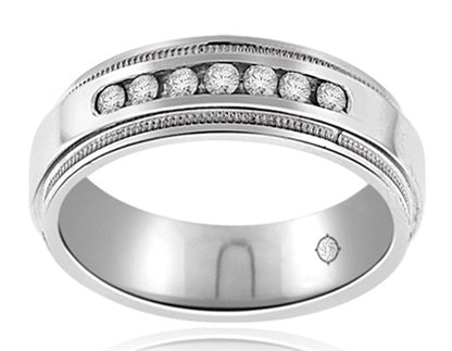 .35 Carat 14k White Gold Diamond Wedding Band - BAND01042