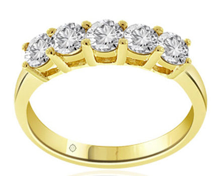 1.55 Carat 14k Yellow Gold Diamond Wedding Band - BAND1031