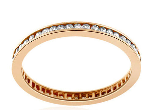.50 Carat 14k Rose Gold Diamond Wedding Band - BAND1034