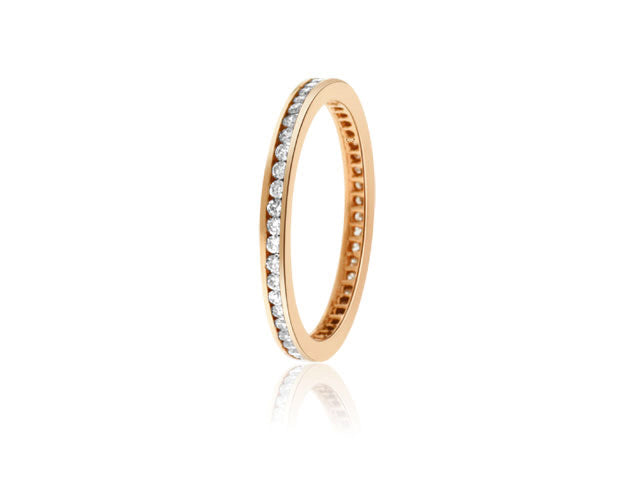 .50 Carat 14k Rose Gold Diamond Wedding Band - BAND1034