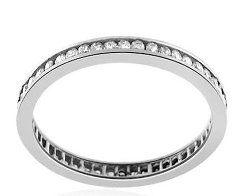 .50 Carat 14k White Gold Diamond Wedding Band - BAND1036