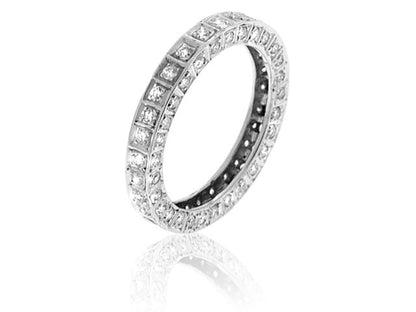 1.50 Carat 14k White Gold Diamond Wedding Band - BAND1045