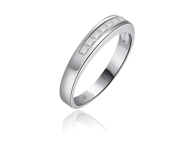 .50 Carat 14k White Gold Diamond Wedding Band - BAND1066