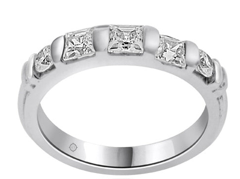 .75 Carat 14k White Gold Diamond Wedding Band - BAND1073