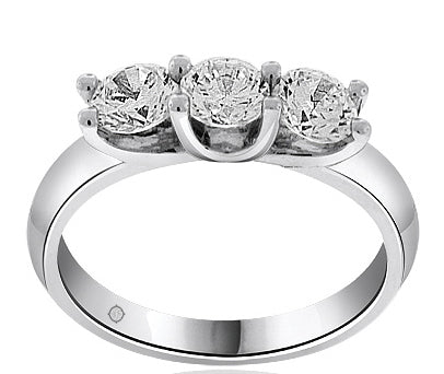 .90 Carat 14k White Gold Diamond Wedding Band - BAND1076