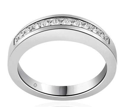 .50 Carat 14k White Gold Diamond Wedding Band - BAND1093