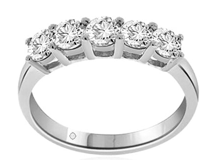 1.25 Carat 14k White Gold Diamond Wedding Band - BAND1096